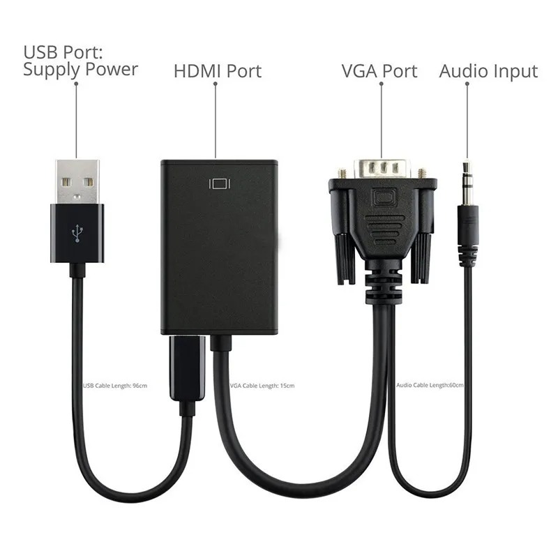 Miniatura 2 de Cable Convertidor VGA a HDMI Con Salida