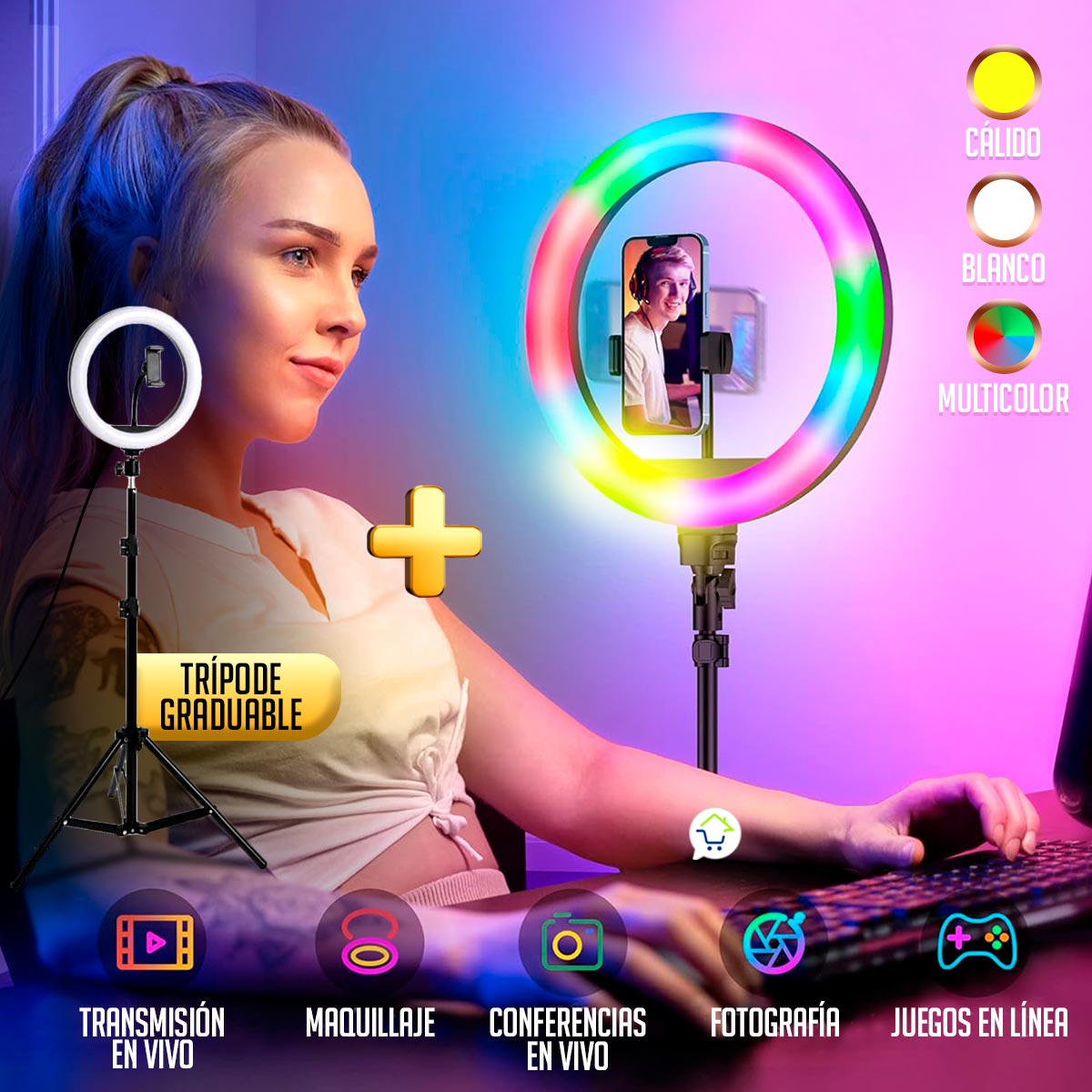 Miniatura 4 de Aro De Luz 26cm MJ26