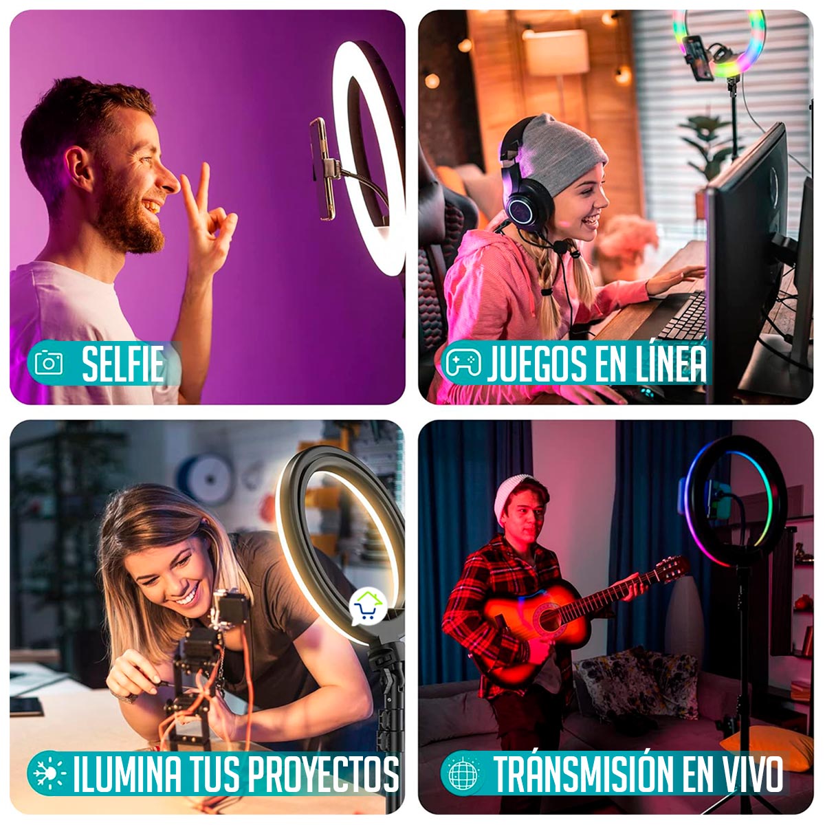 Miniatura 7 de Aro De Luz 26cm MJ26