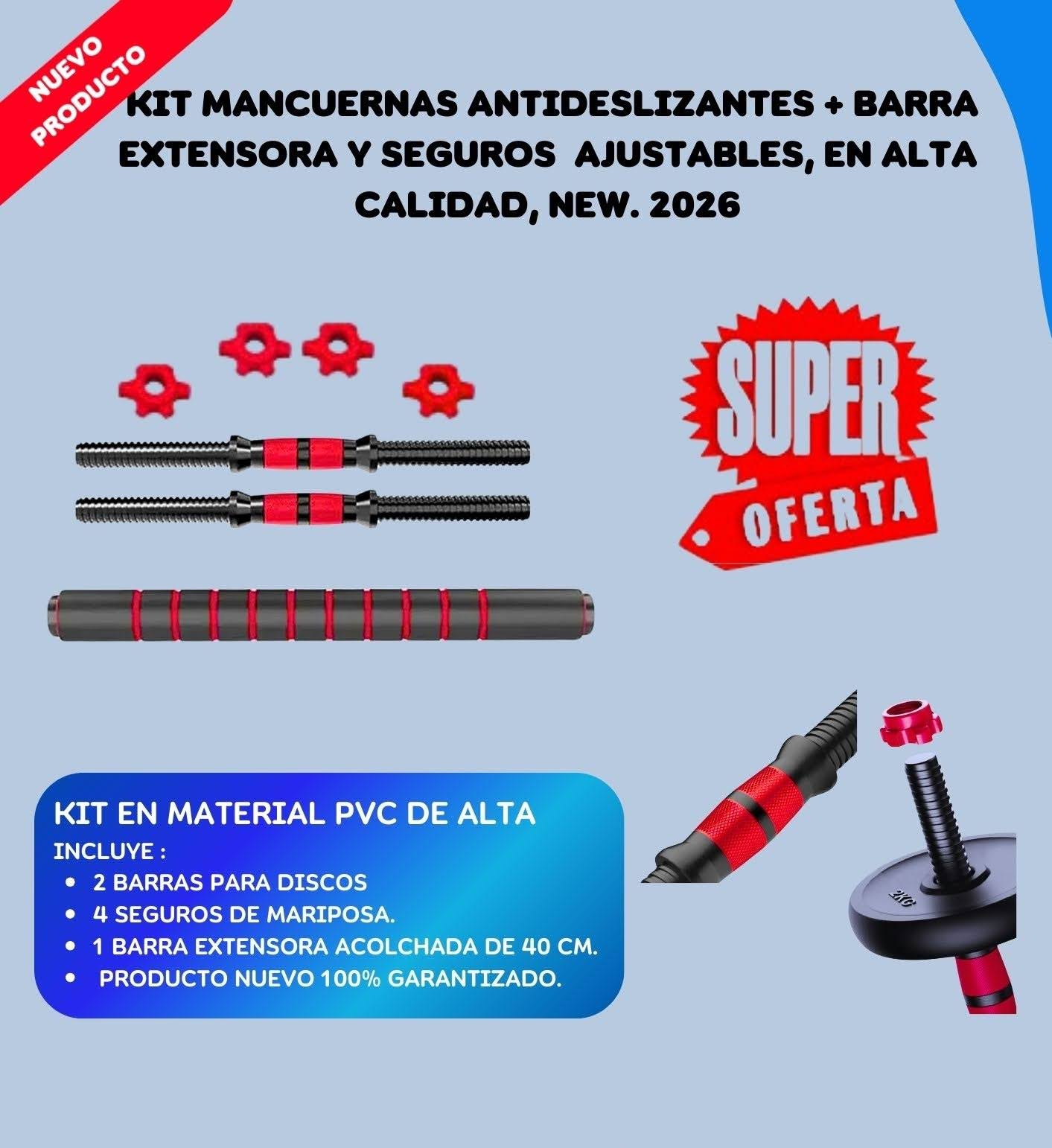 Kit 2 Barras, Extensora y Roscas