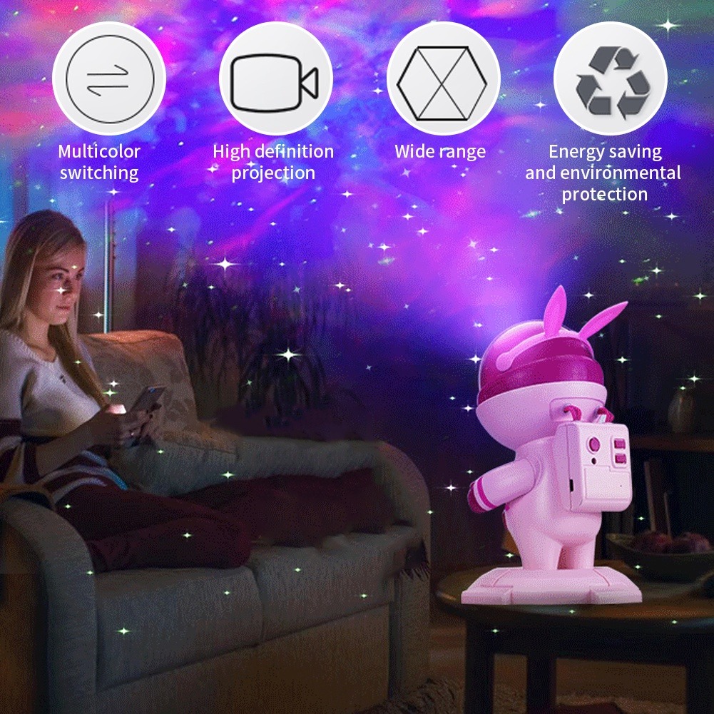 Miniatura 4 de Lampara Con Diseño De Conejo Astronauta