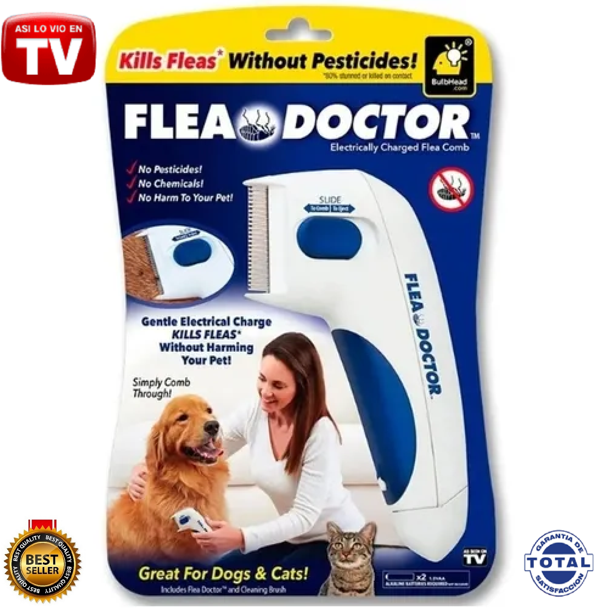 Miniatura 2 de Peine TV Flea Doctor Para Mascotas