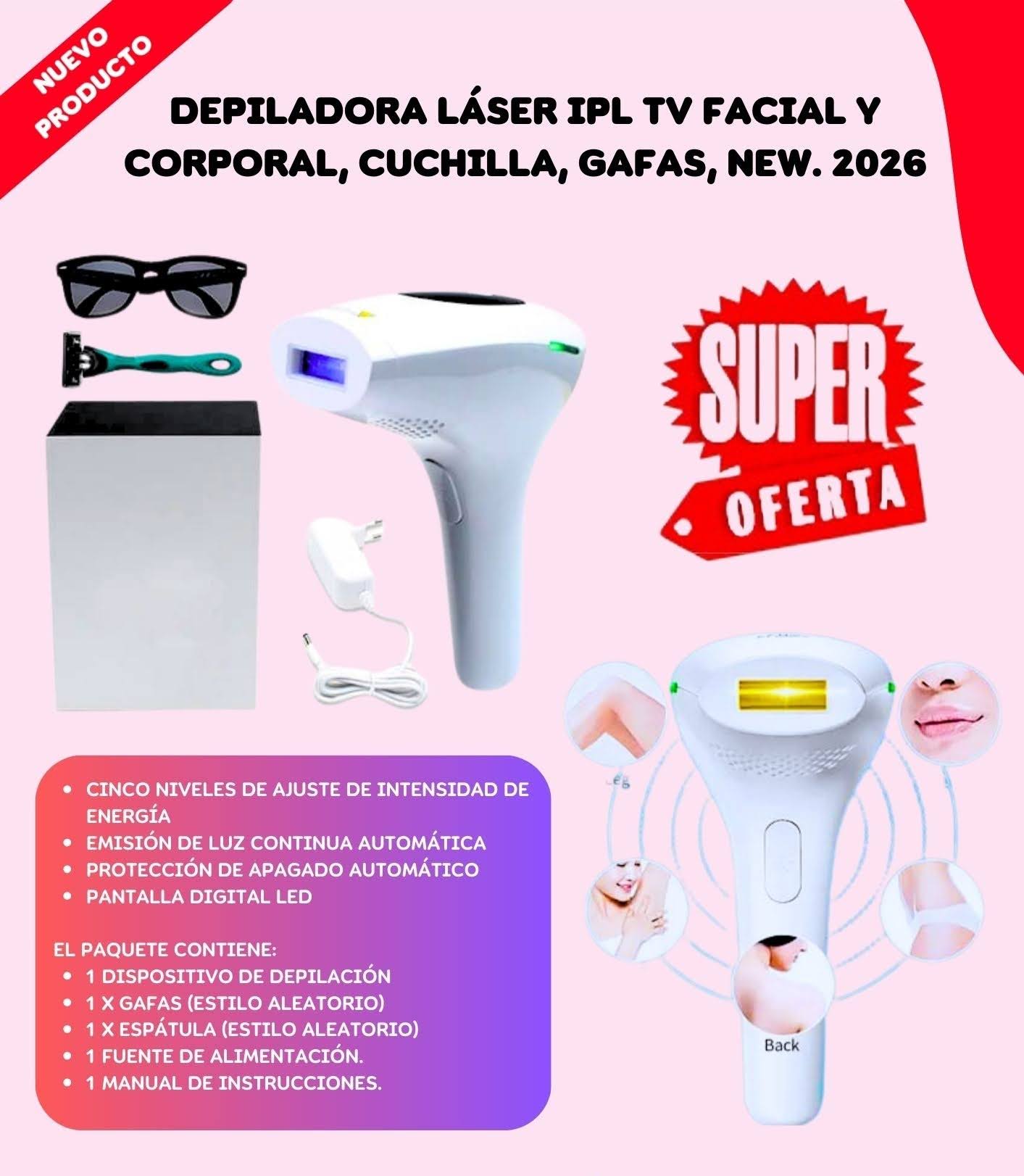 Depiladora Laser IPL Tv Facial Corporal