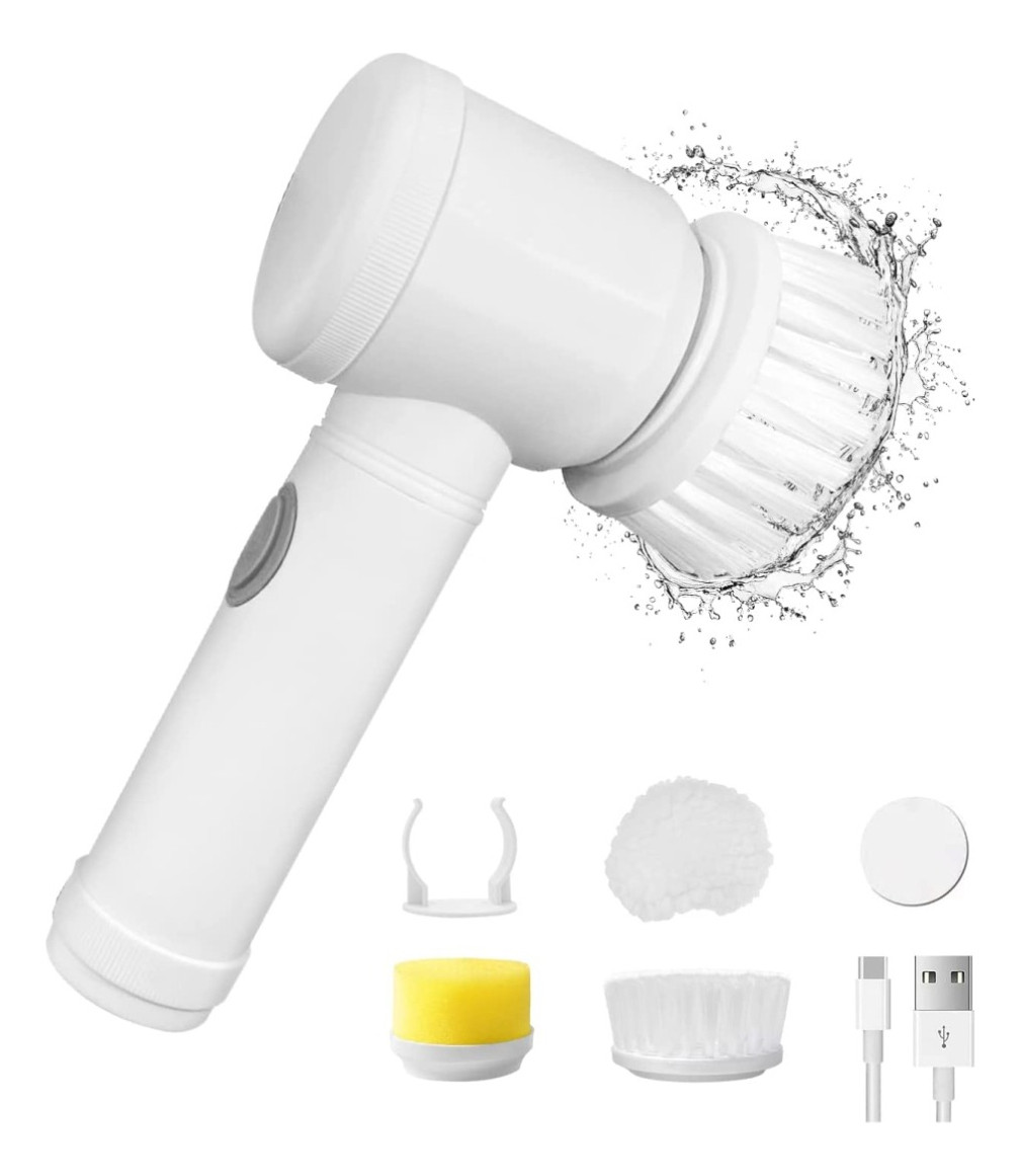 🧼 Cepillo Limpiador Giratorio 3 en 1 - ¡Limpieza Eficiente! 🏠 3