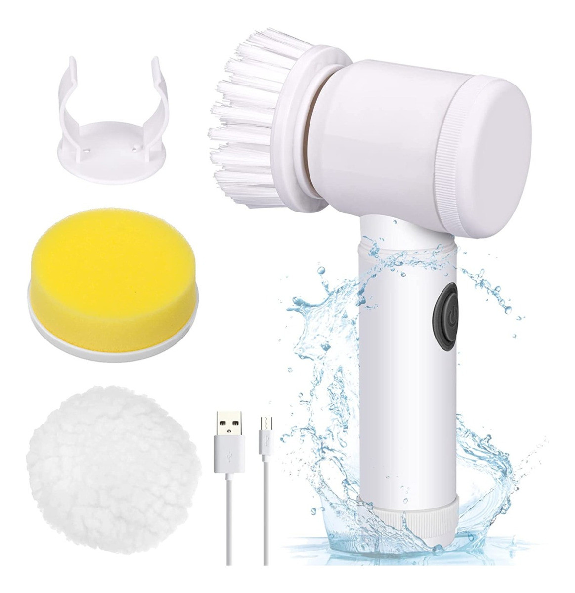 🧼 Cepillo Limpiador Giratorio 3 en 1 - ¡Limpieza Eficiente! 🏠