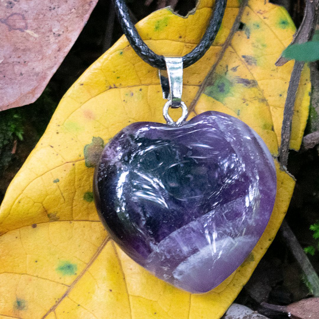 Miniatura 3 de Corazón de Piedra Amatista grande