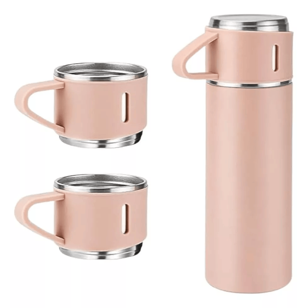 Miniatura 2 de Set Termo X3vasos Portátil 500ml Acero
