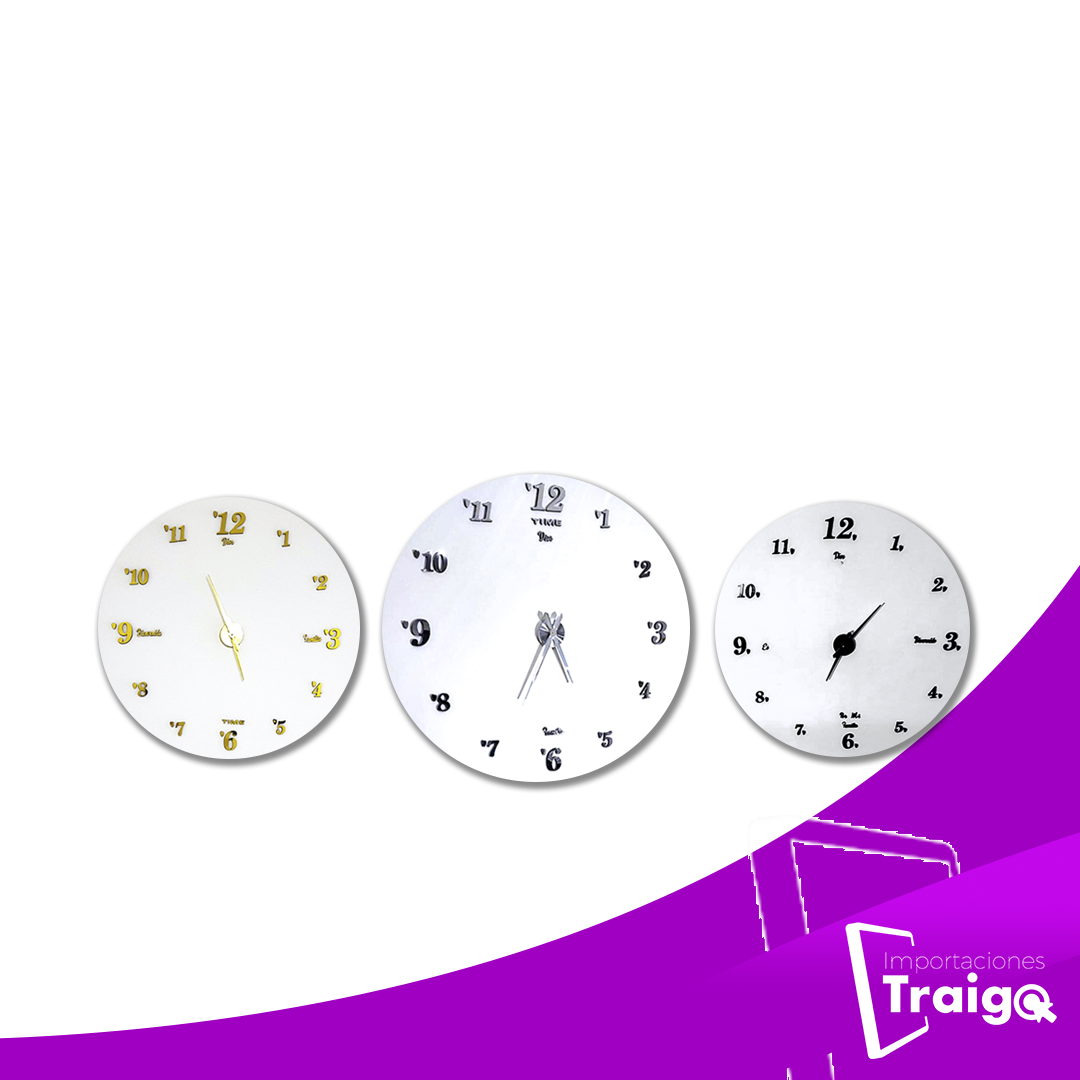 RELOJ DE PARED 3D