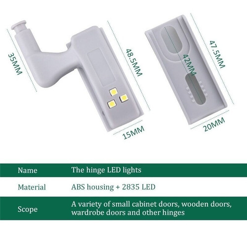 Miniatura 2 de Kit X12 Luz Led Cajón Bisagra Closet