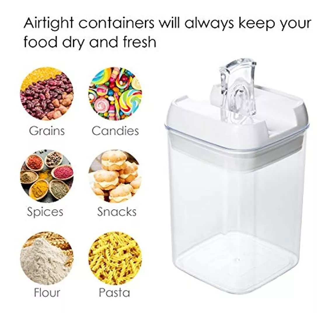 Recipientes Herméticos  x 7 TAPA BLANCA