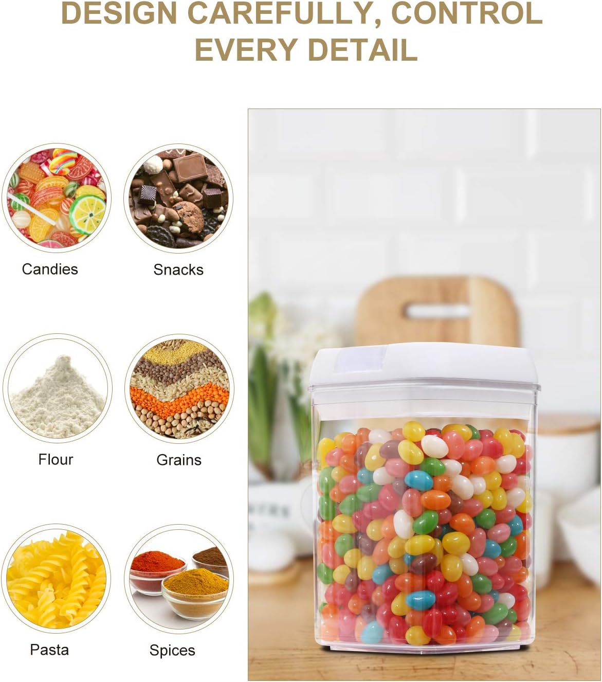 Miniatura 7 de Recipientes Herméticos  x 7 TAPA BLANCA