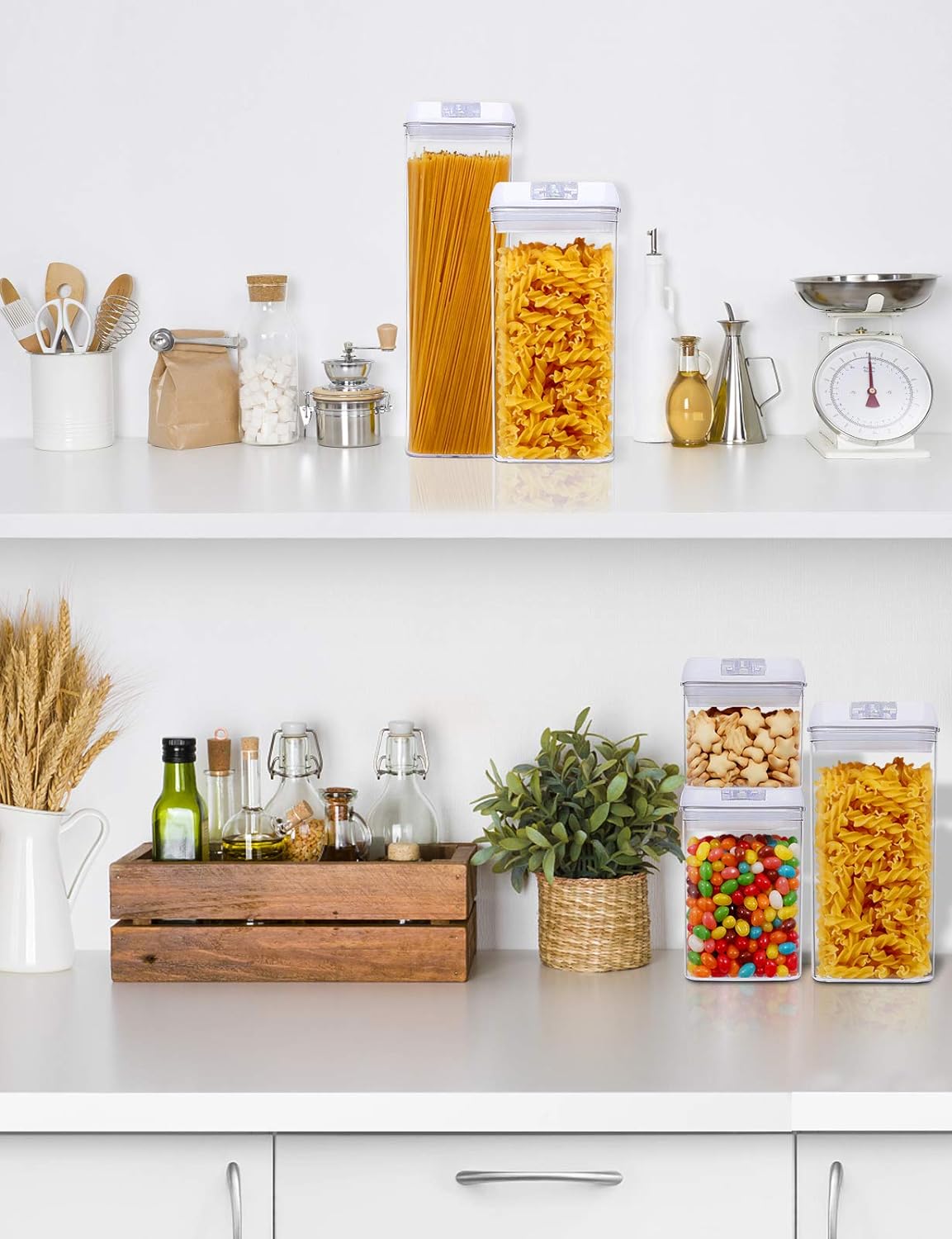 Miniatura 9 de Recipientes Herméticos  x 7 TAPA BLANCA