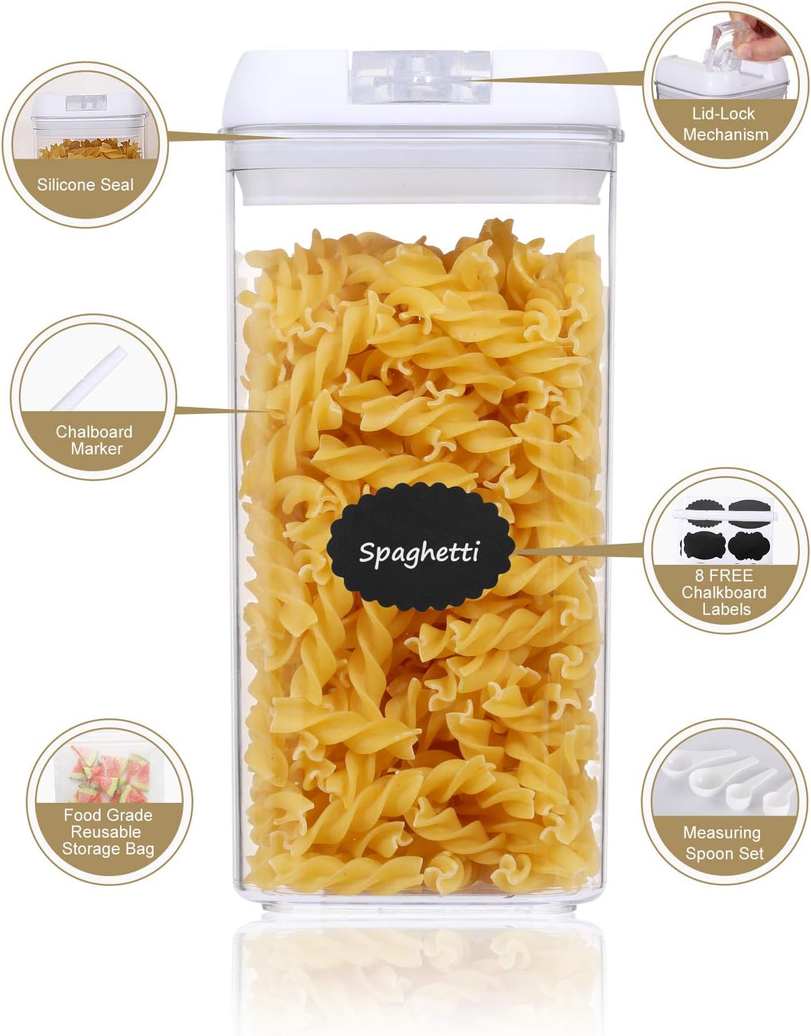 Miniatura 4 de Recipientes Herméticos  x 7 TAPA BLANCA