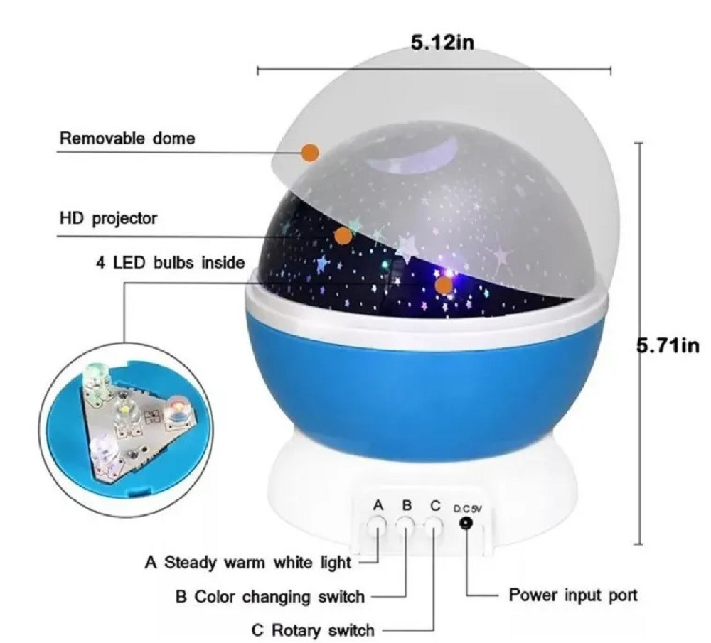 Miniatura 2 de Combo-5 unidades-Proyector Lampara Cielo