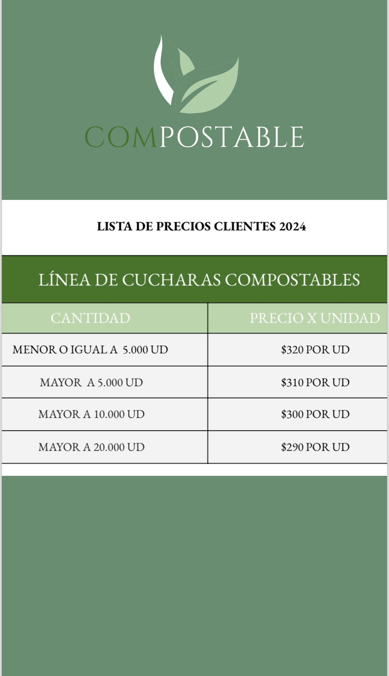 Miniatura 2 de Cucharas compostables 30 unidades
