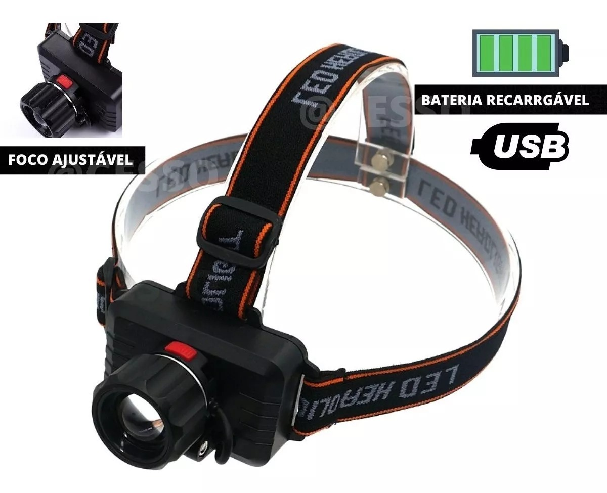 Miniatura 2 de Linterna Minera Frontal Led 10w T6