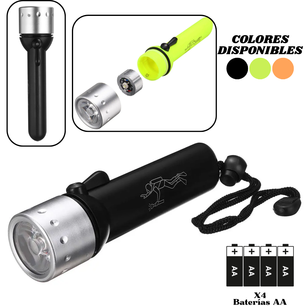 Linterna Acuatica Para Buceo Mano Sumerg