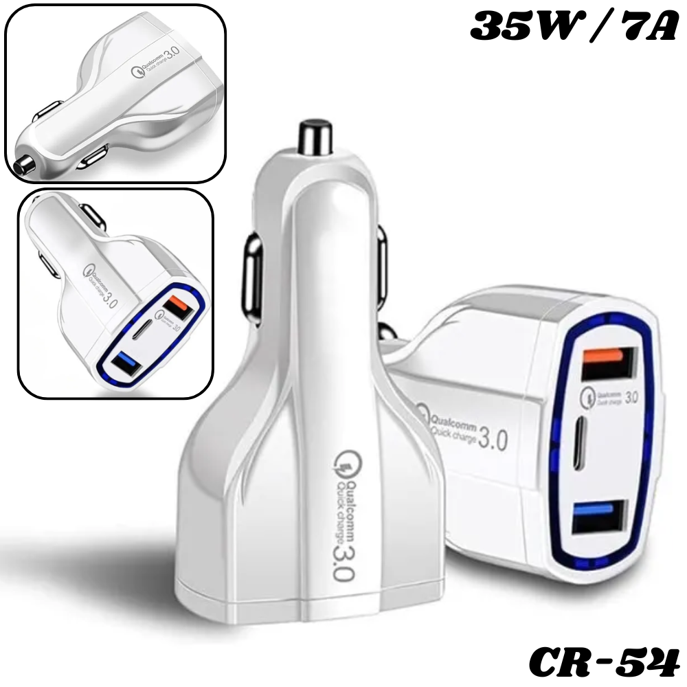 Cargador Adaptador Cigarrera 35w 7A CR54
