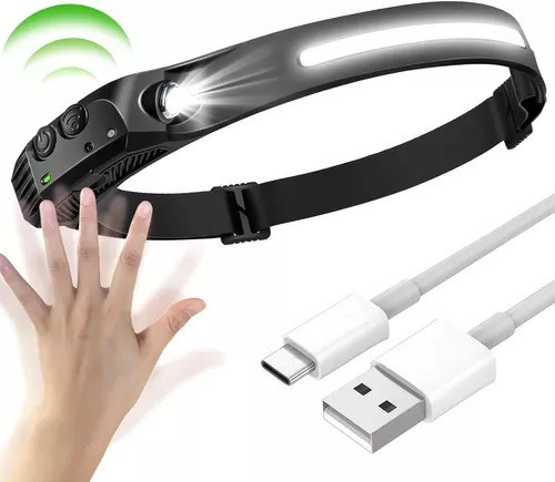Linterna Minera Frontal Led Con Sensor