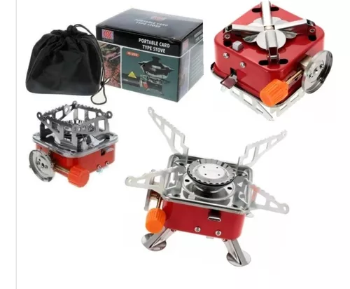 Mini estufa camping montaña parrilla