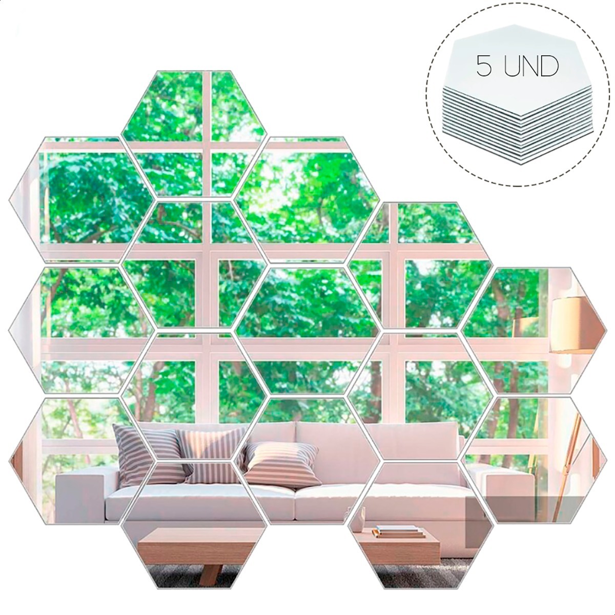 Miniatura 2 de ESPEJOS HEXAGONALES * 30 UNIDADES