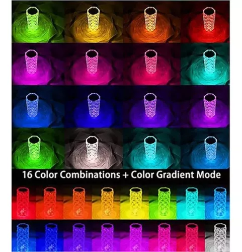 Miniatura 3 de LAMPARA DE MESA DE CRISTAL 16 COLORES