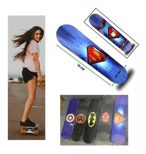 Miniatura 6 de Patineta De Madera Grande Para Niños