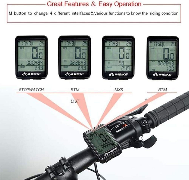 Velocímetro LCD Pantalla  Impermeable
