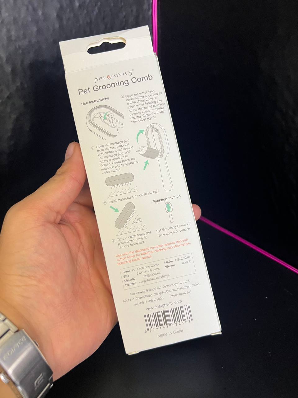 Miniatura 3 de Cepillo Para Mascota Limpieza Pelusa