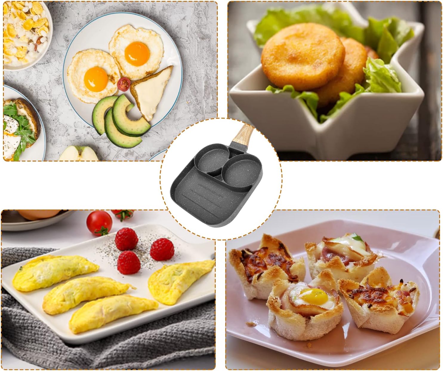 Sarten Antiadherente 3 Puestos