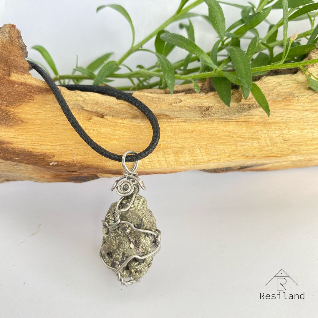 Miniatura 3 de Collar de Piedra Pirita para Abundancia