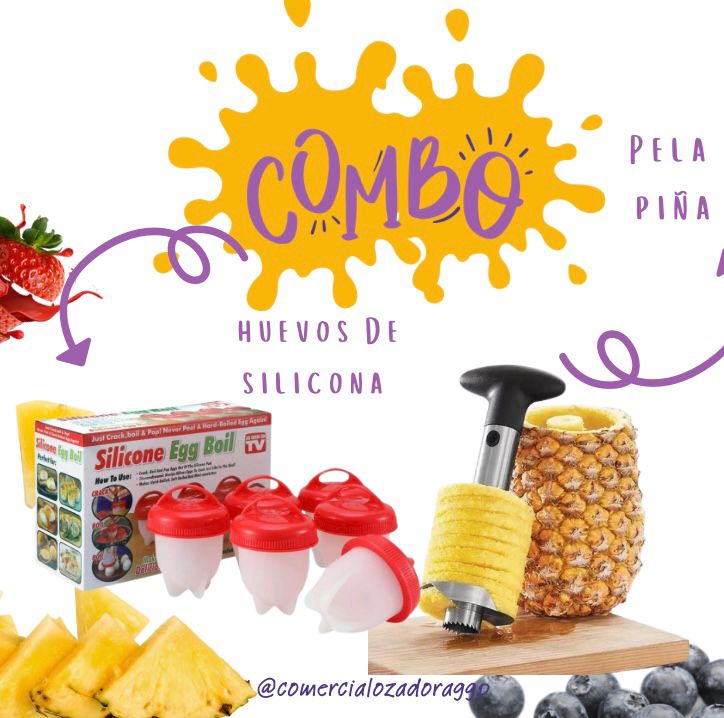 COMBO PELA PIÑA+HUEVOS SILICONA