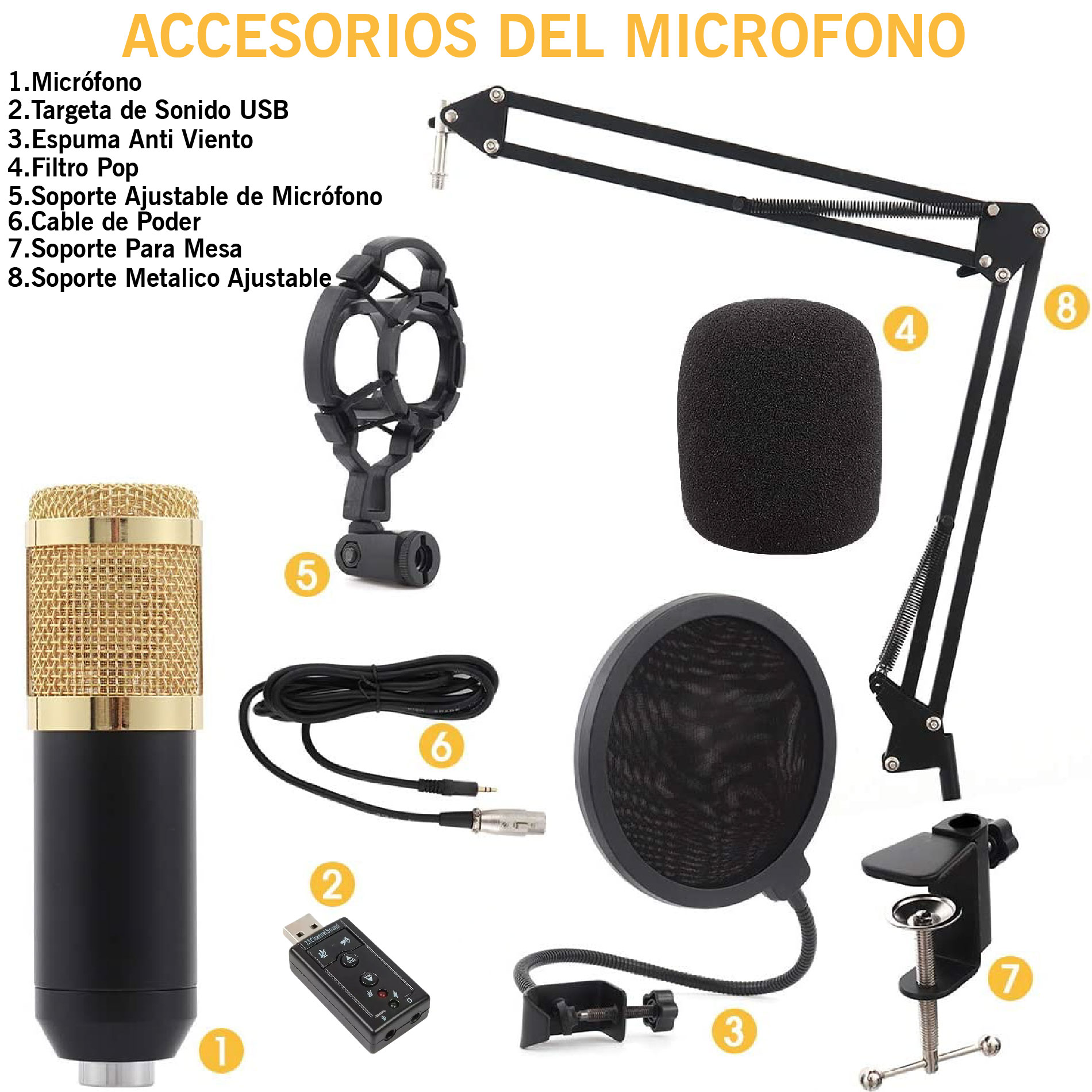 Miniatura 4 de Micrófono condensador voz instrumentos