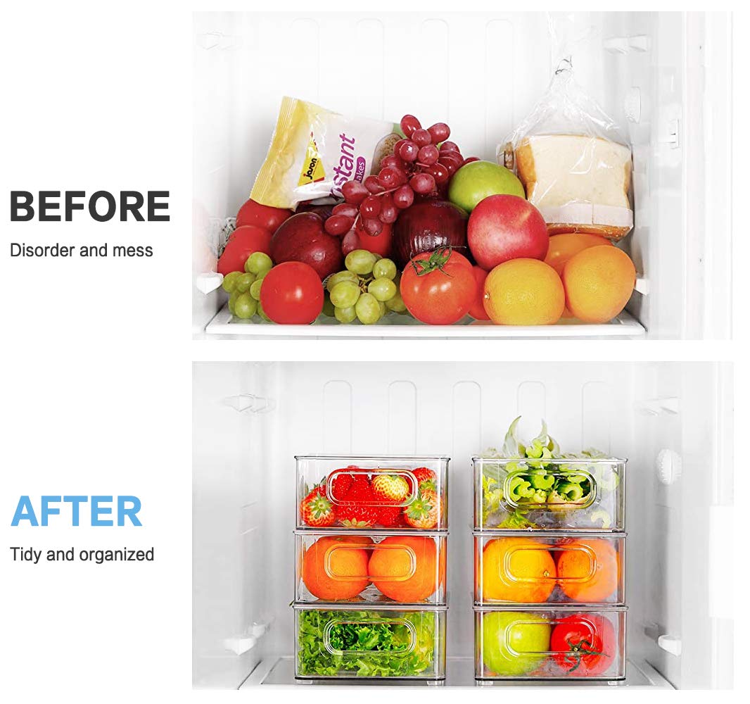 Miniatura 7 de Contenedor Organizador Nevera Kit x 3