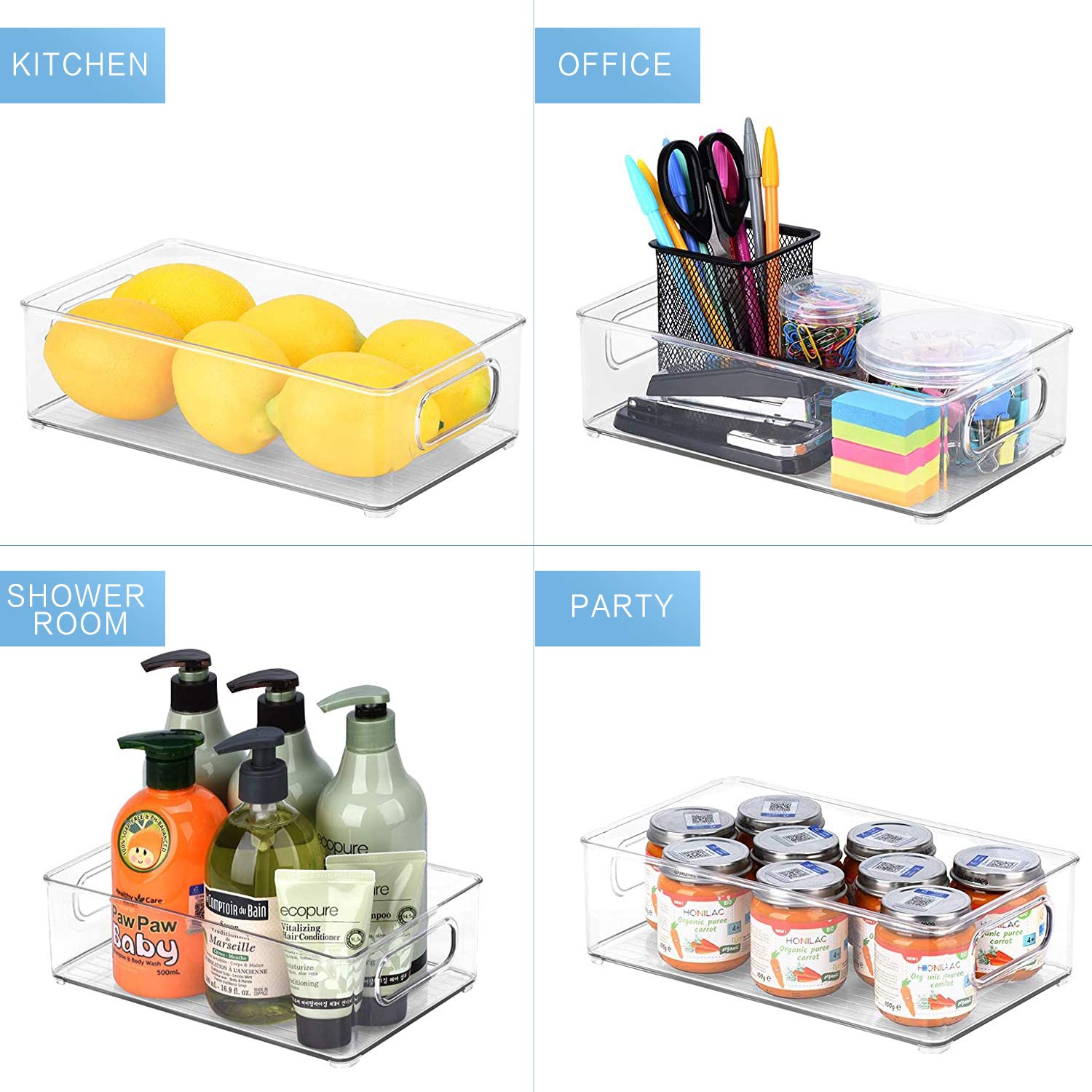 Miniatura 9 de Contenedor Organizador Nevera Kit x 3