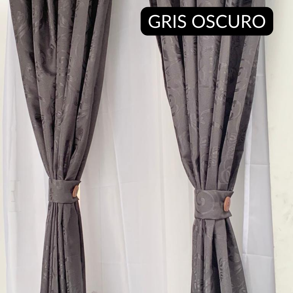 Miniatura 3 de Cortina Jaquard Vinotinto De 280cm