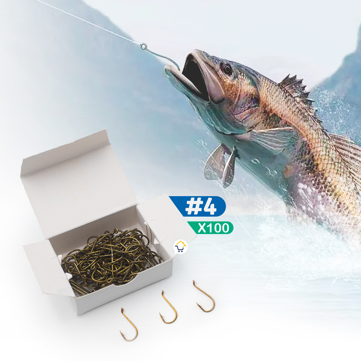 Miniatura 7 de Anzuelo Pesca Nro4 X100 Unidades DG8566