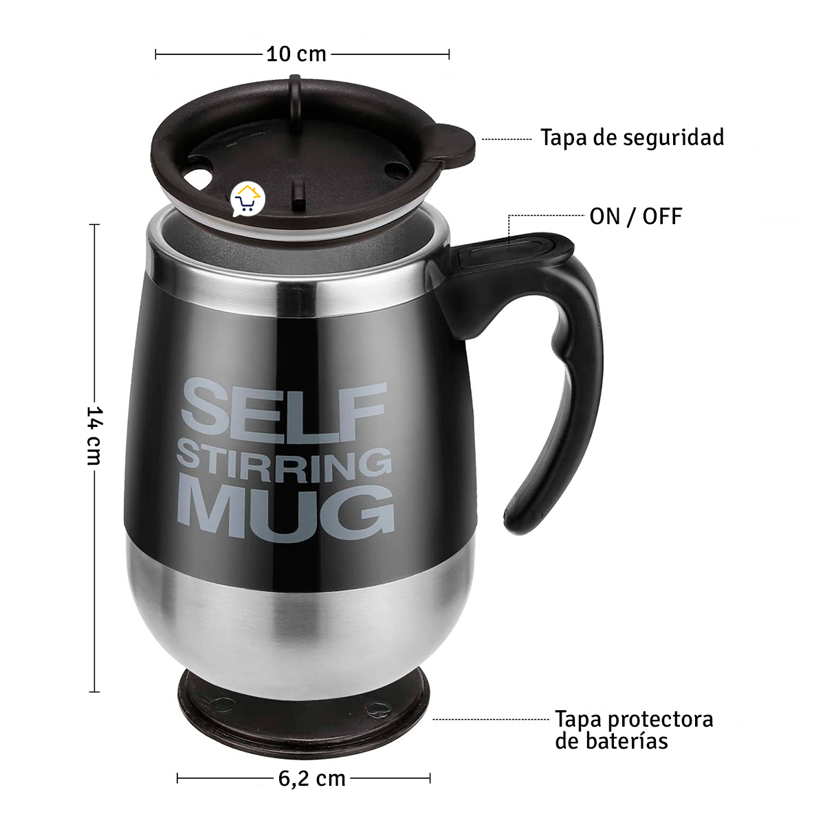 Miniatura 2 de Taza Mug Mezclador Electrico Vaso 9402