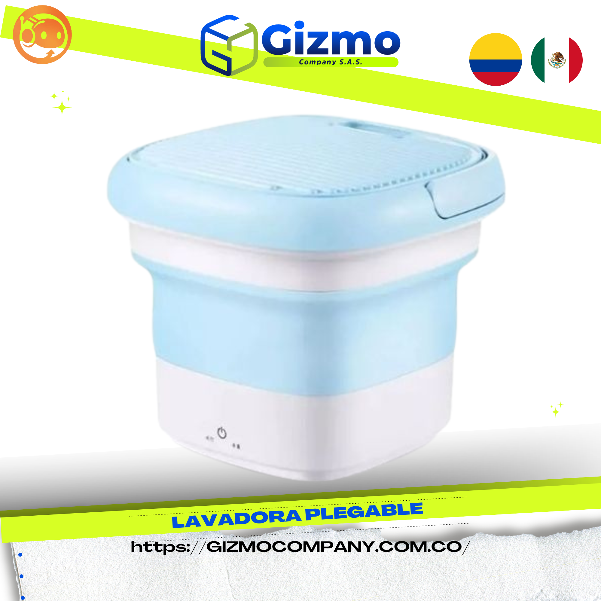 Vista 2 de Mini Lavadora Portátil Plegable