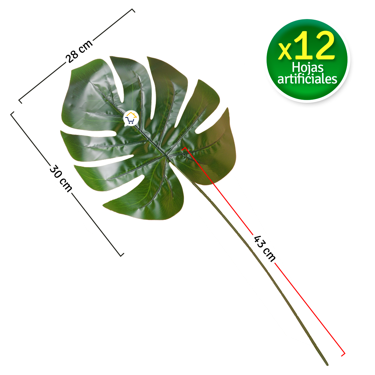 Miniatura 2 de Plantas Artificiales X12 Hojas M 6291