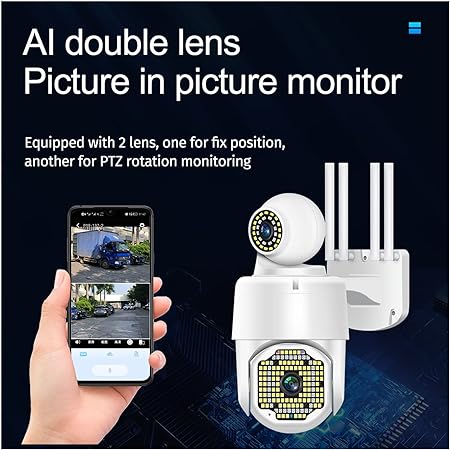 Cámara seguridad Doble Lente Giro 360°