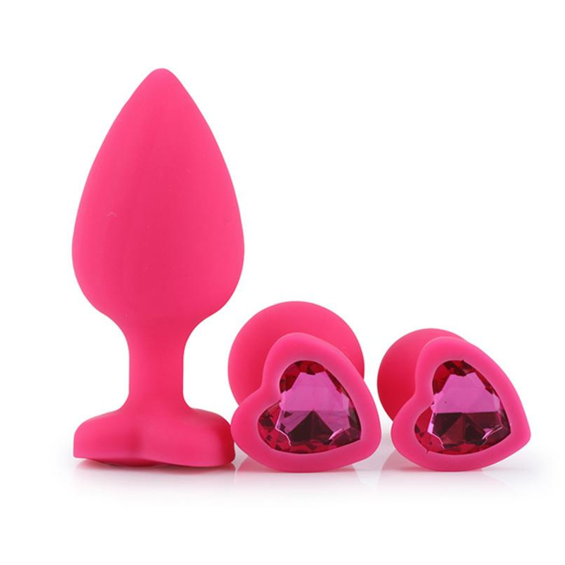 Plug anal siliconado con joya Silky