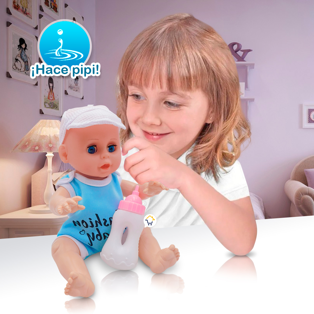 Miniatura 2 de Muñeco Bebe Niño Hace Pipi D882BOY