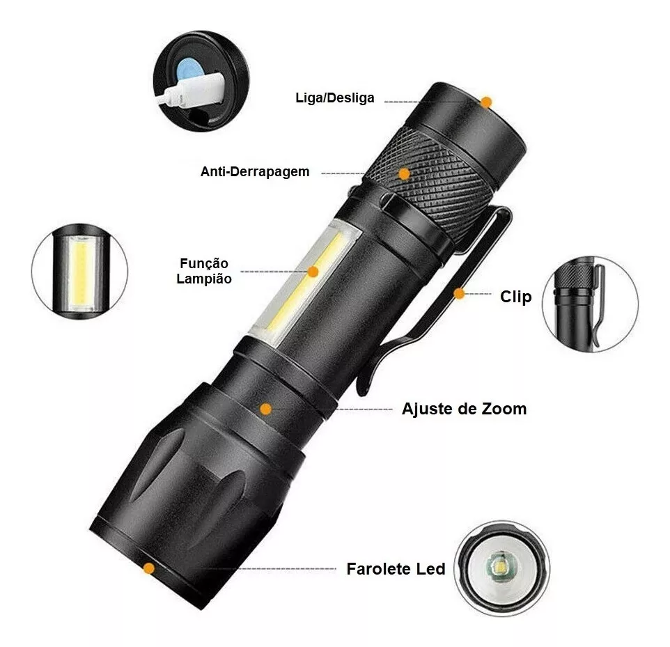 Miniatura 2 de Linterna led T6