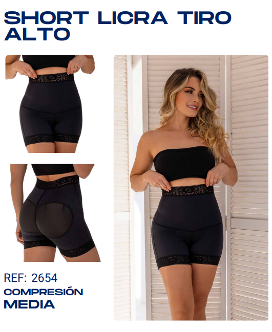 SHORT DE LICRA TIRO ALTO/2654