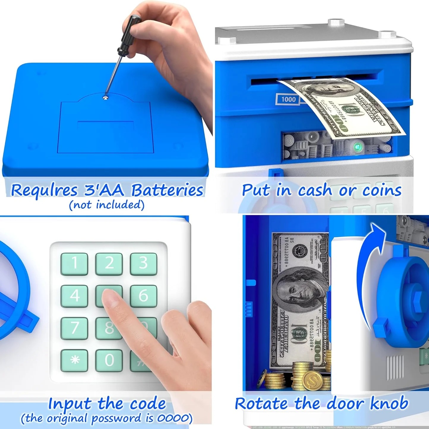 Miniatura 5 de Alcancia Electornica Con Sonido Para Niñ