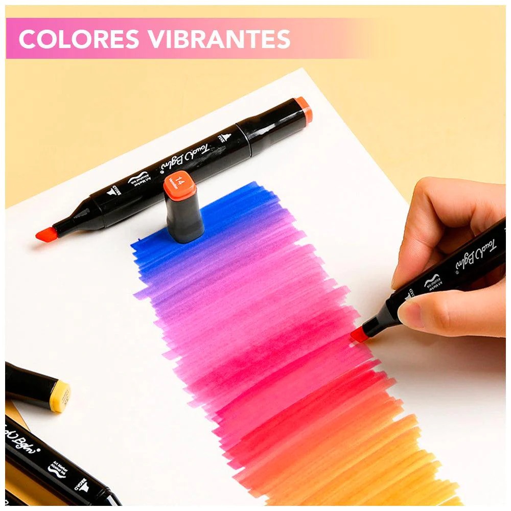 Miniatura 2 de Plumones Touch Doble Punta 168 Unidades