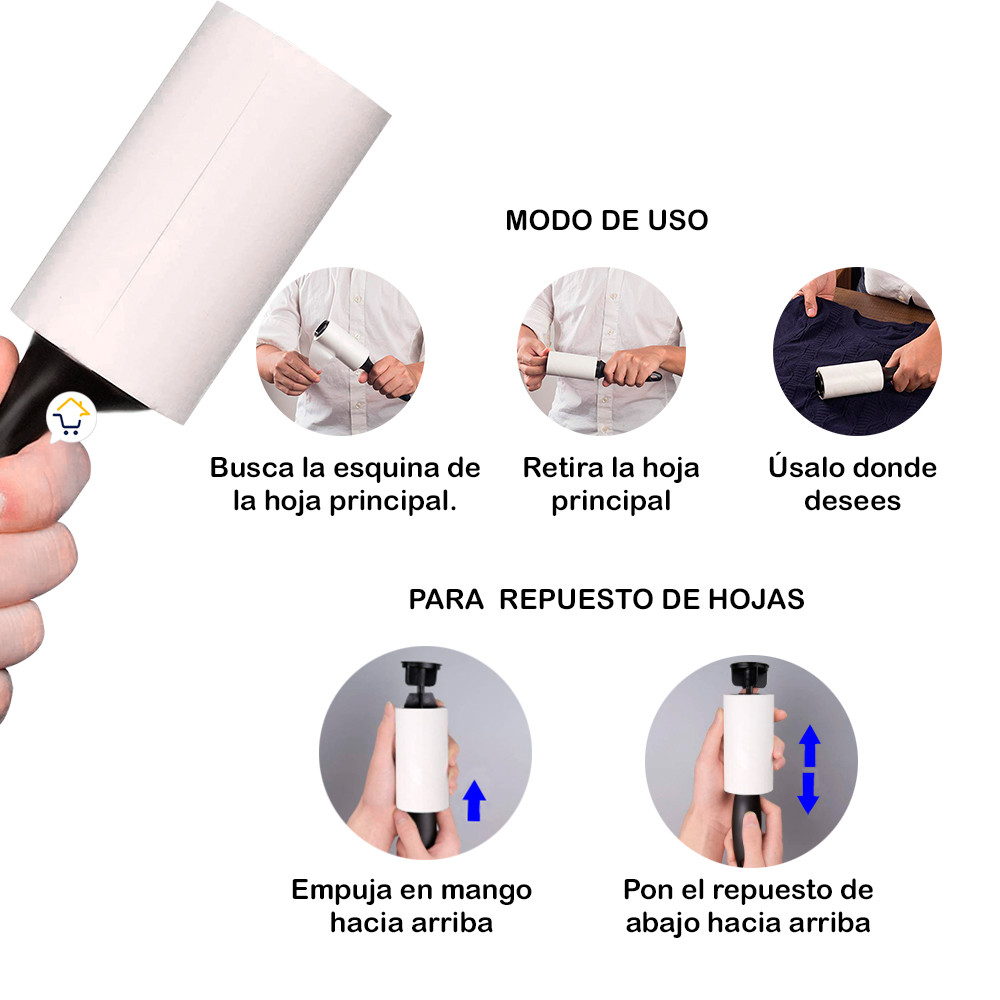 Miniatura 2 de Rodillo Quita Pelos Pelusa PT061