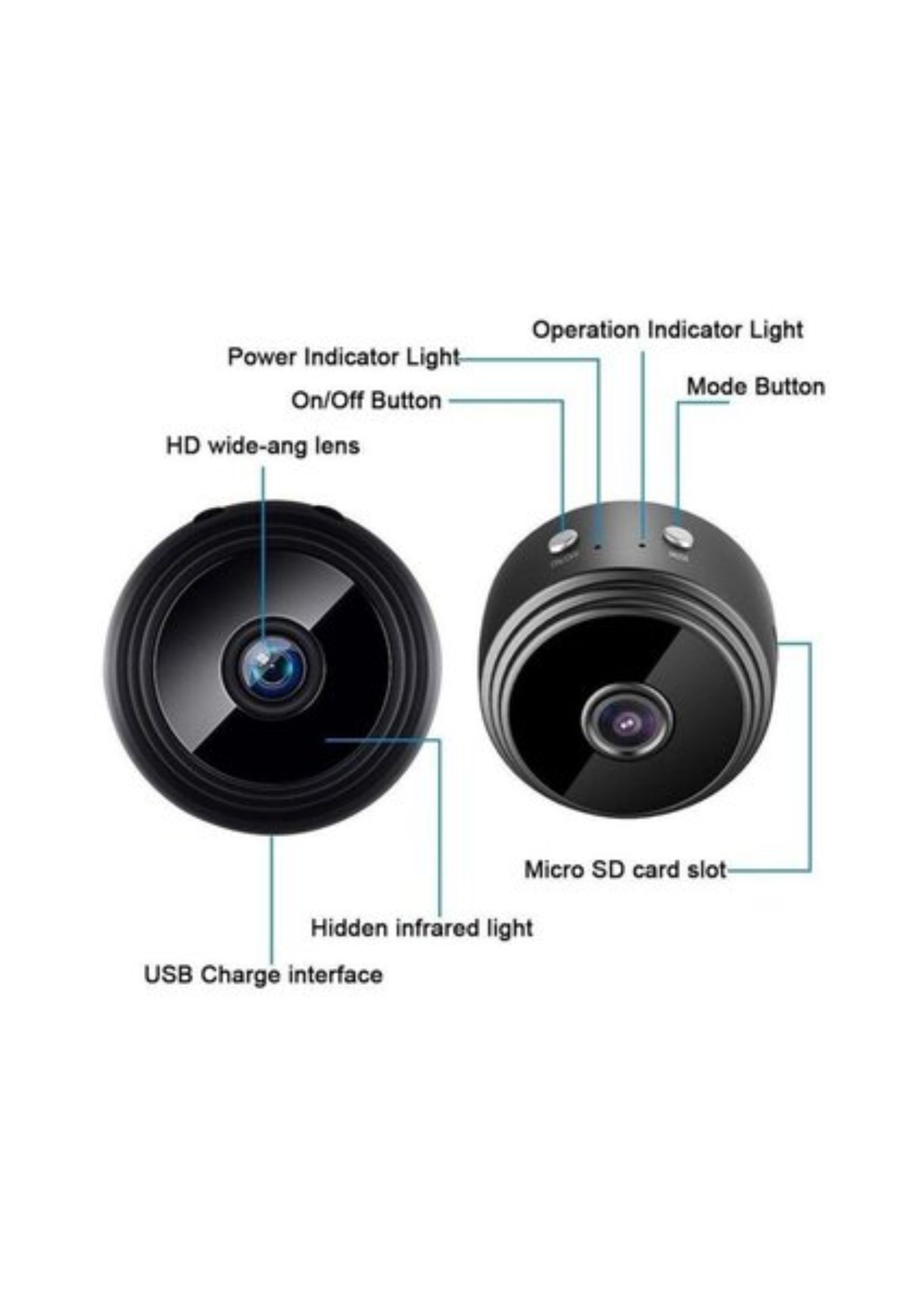 Miniatura 3 de Camara Espia Circular (REF.A9) 720p HD