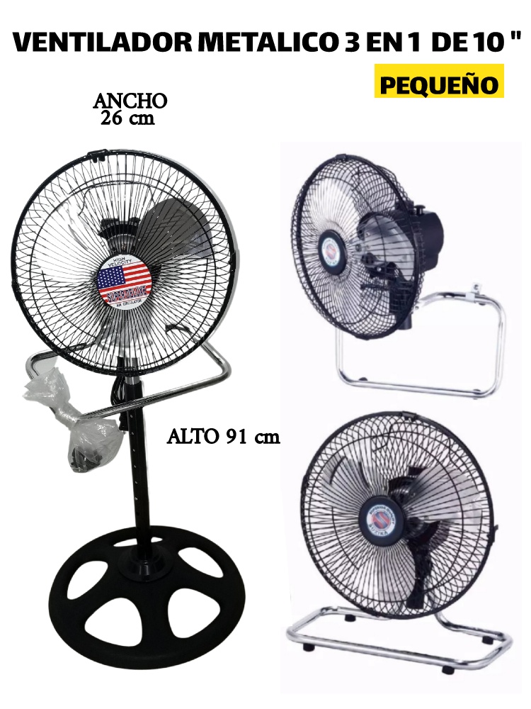 Miniatura 2 de VENTILADOR METALICO 10 PULGADAS
